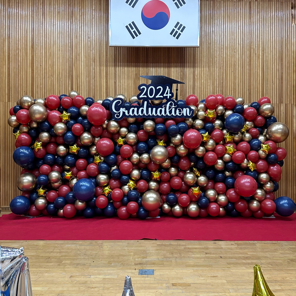 졸업식 무대 풍선장식
