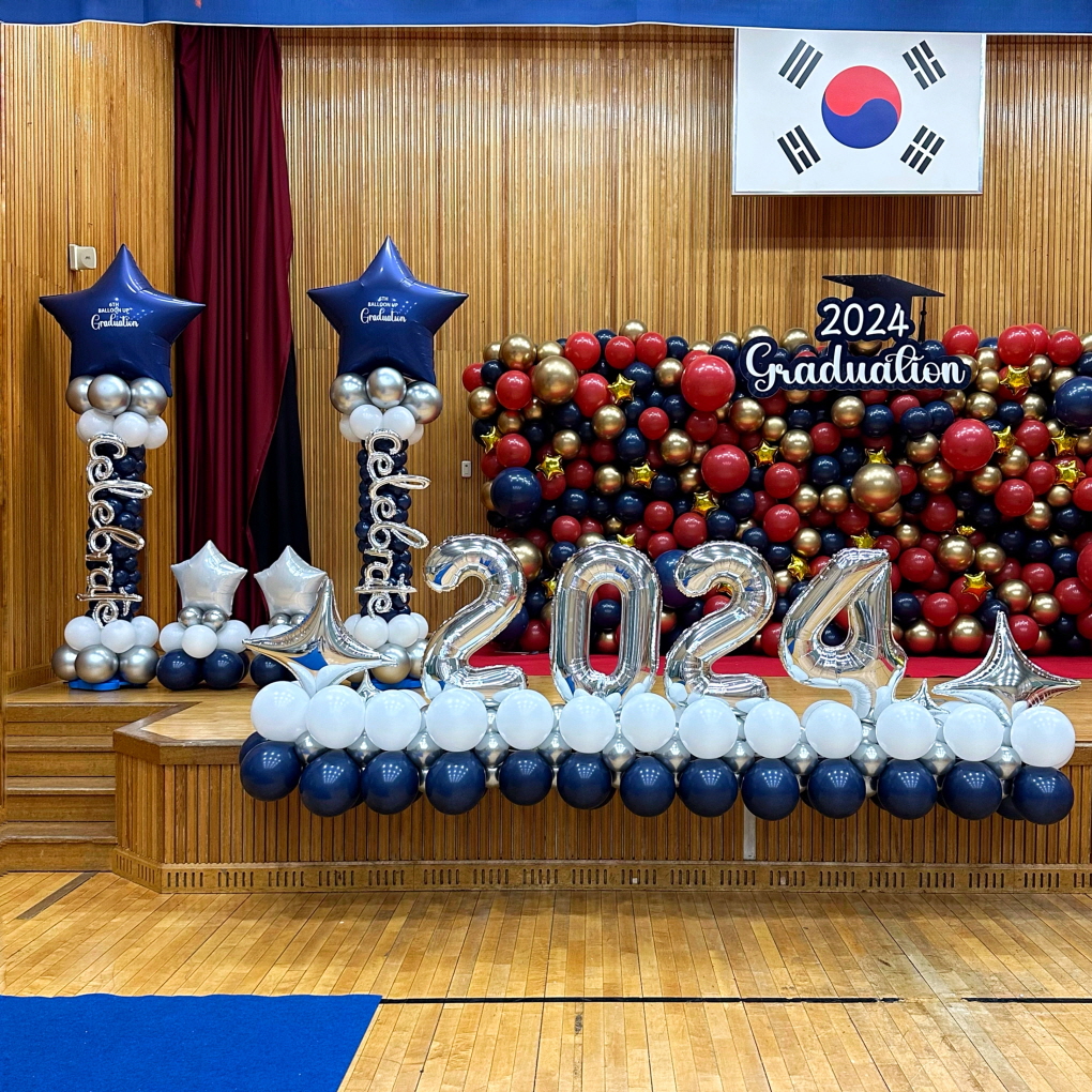 졸업식 무대 풍선장식