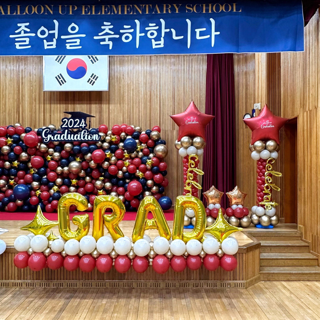 졸업식 무대 풍선장식