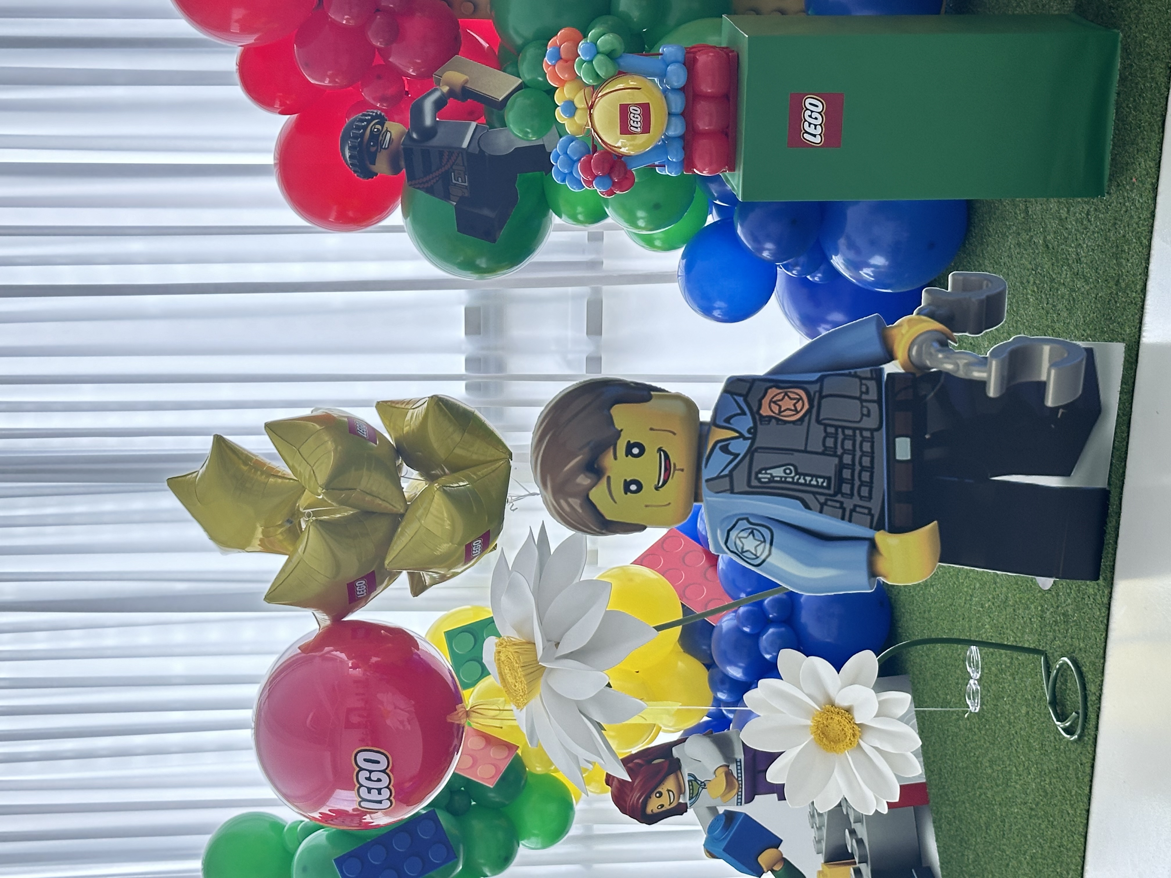 레고 컨셉 생일파티 풍선장식