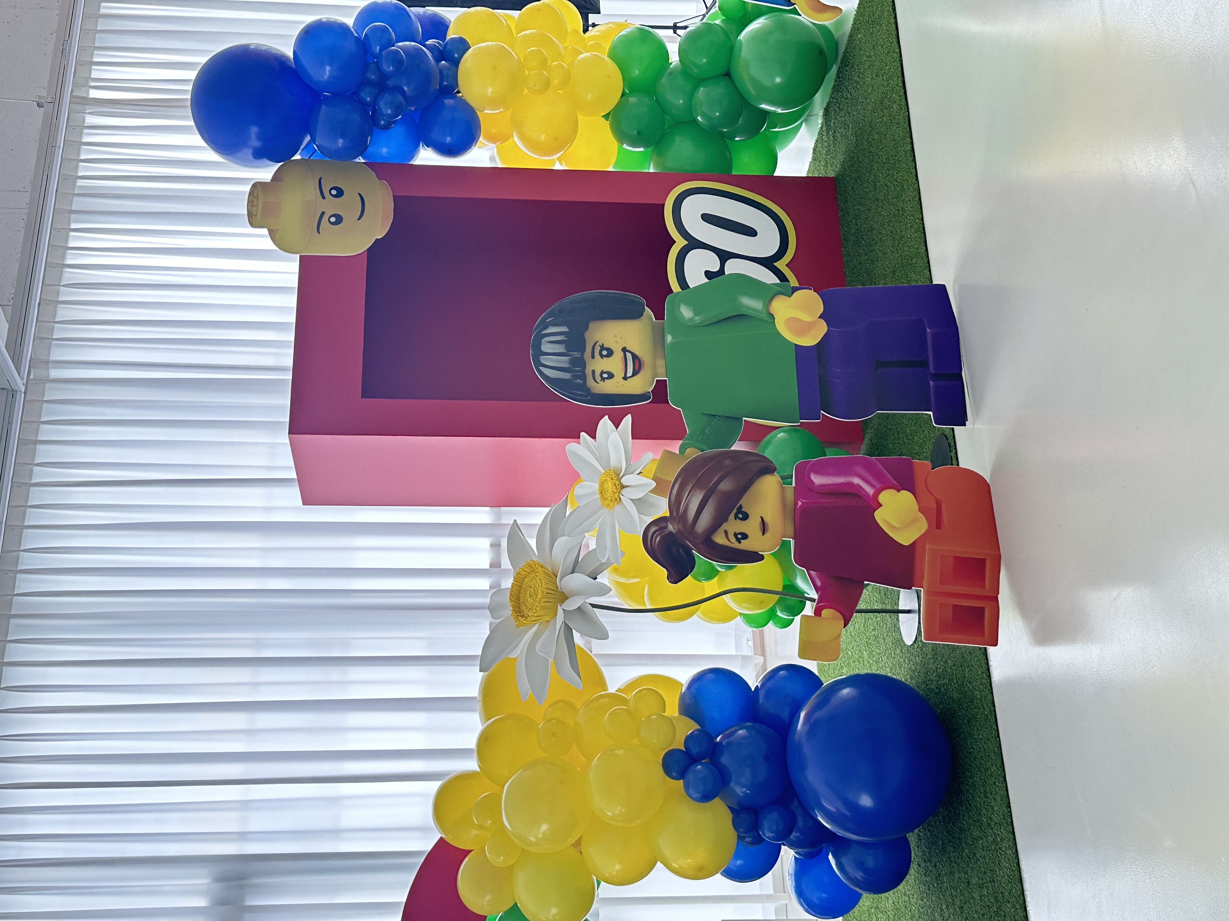 레고 컨셉 생일파티 풍선장식