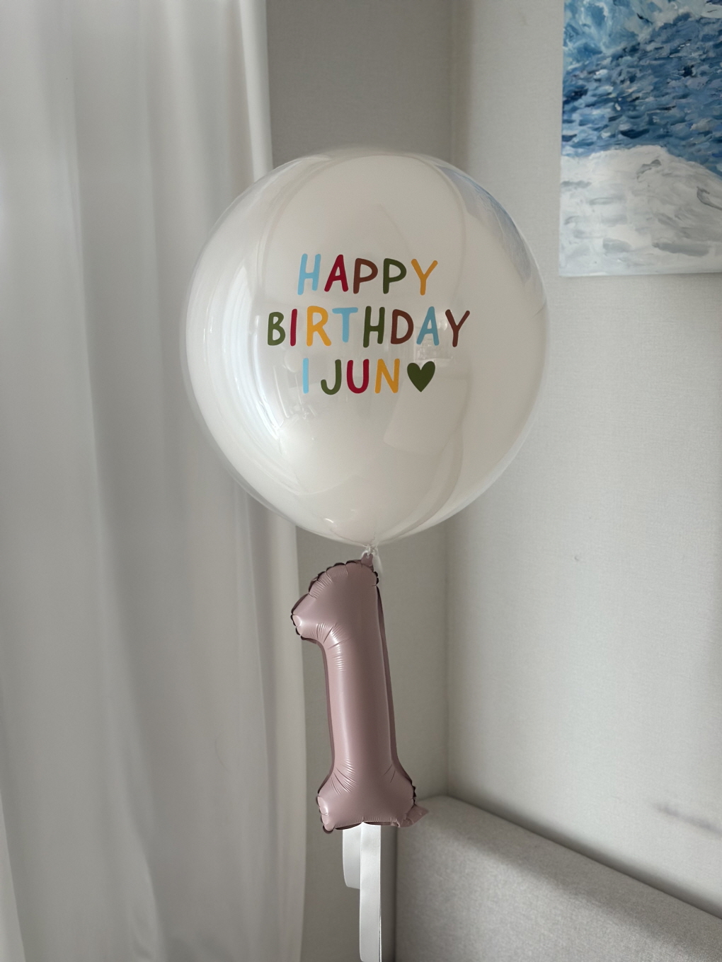 숫자 레터링 생일풍선 │ 마카롱풍선 + 숫자 포인트 세트