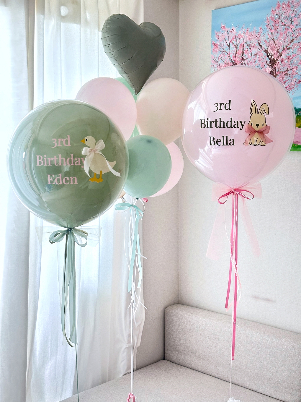 마카롱풍선 생일풍선 │ 파스텔 레터링 맞춤 풍선