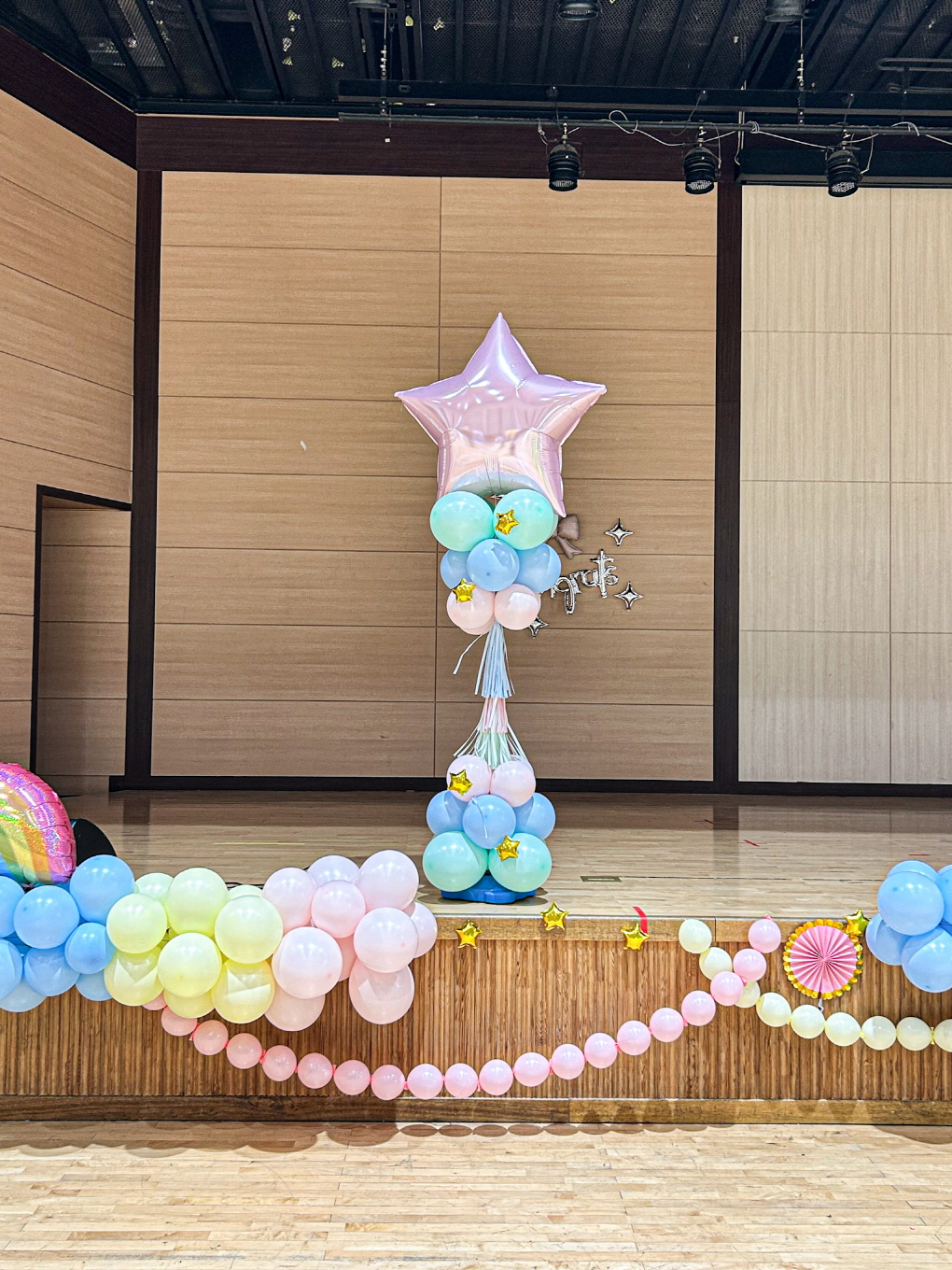 학교 강당 행사 풍선 장식 세트