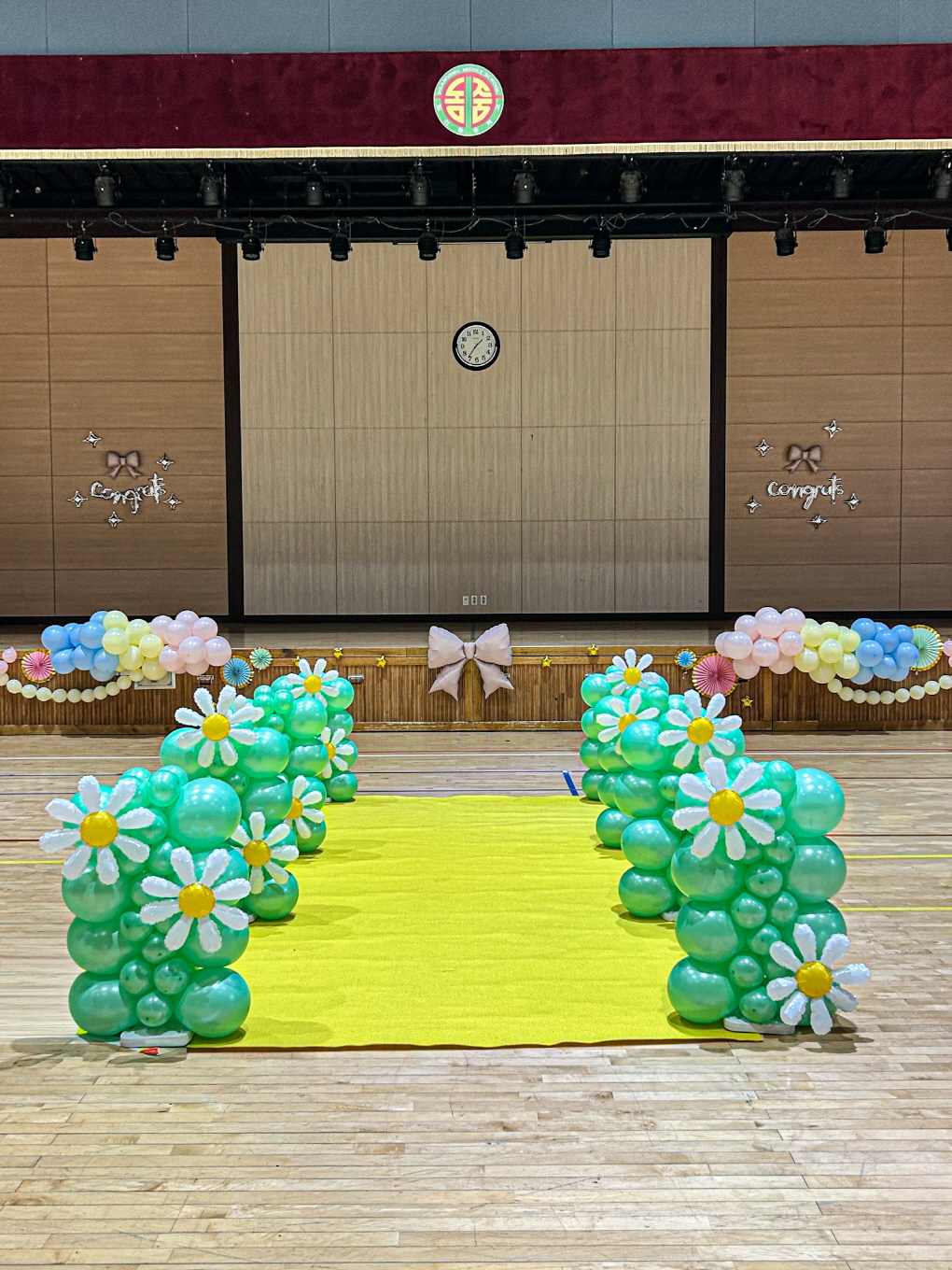 학교 강당 행사 풍선 장식 세트