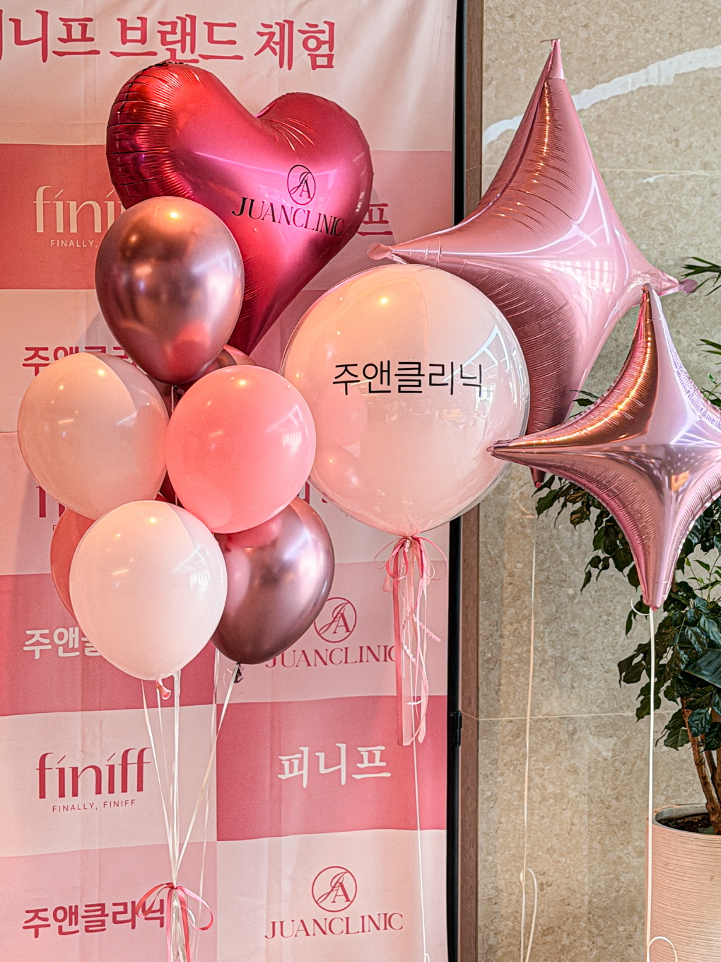 주앤클리닉 브랜드 체험 행사 풍선장식